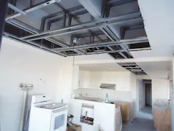 Condo ceiling during Condo ceiling during