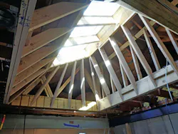 Kitchen skylight under construction Kitchen skylight under construction