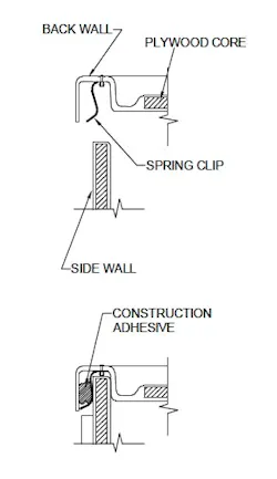 SpringClip wall joint section detail SpringClip wall joint section detail