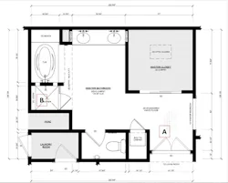BEFORE: The bathroom was outdated and did not meet the homeowners' needs. Two primary problem areas needed improvement. The large tub and small shower were both hard to use, and the toilet was in an enclosed room. BEFORE: The bathroom was outdated and did not meet the homeowners' needs. Two primary problem areas needed improvement. The large tub and small shower were both hard to use, and the toilet was in an enclosed room.