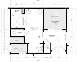 AFTER. The reworked space is wheelchair-friendly. The curbless shower is large enough to accommodate a caregiver if needed, and the toilet is more accessible while still maintaining privacy. AFTER. The reworked space is wheelchair-friendly. The curbless shower is large enough to accommodate a caregiver if needed, and the toilet is more accessible while still maintaining privacy.