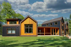 A screened-in porch connects the ADU to the main house and creates a gather place for family members in this multigenerational property in Avon, Conn. The architect is Jamie Wolf at Wolfworks. A screened-in porch connects the ADU to the main house and creates a gather place for family members in this multigenerational property in Avon, Conn. The architect is Jamie Wolf at Wolfworks.