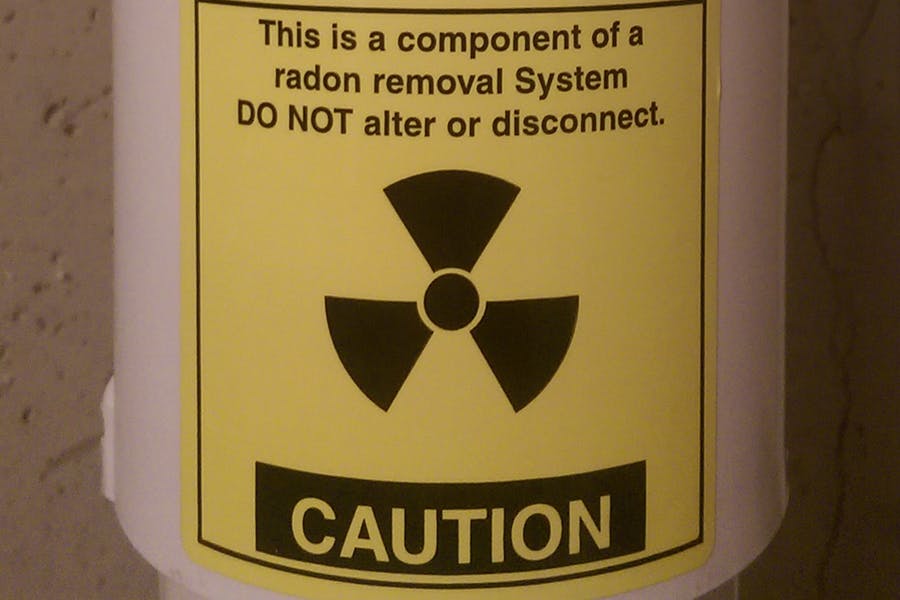 Radon Warning Sticker Preview