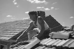 Installing%20caps%20on%20hips%20and%20ridge%20of%20tile%20roof%20in%20 Australia%201946 Installing%20caps%20on%20hips%20and%20ridge%20of%20tile%20roof%20in%20 Australia%201946