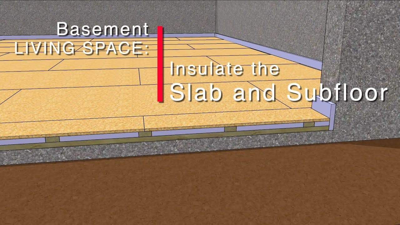Insulating A Basement Slab For A Warm Subfloor