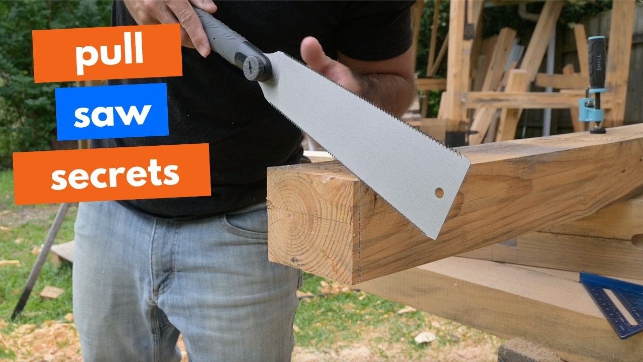 How to Saw Square and Straight Across Wood with a Japanese Ryoba Saw (sawing with a pull saw tips)