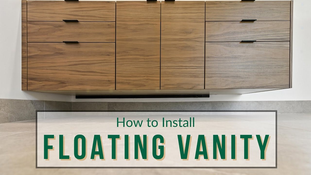 How to Install a Floating Vanity Custom Cabinet | Modern Bathroom Ideas