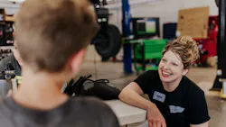 Tenise Chapman talks to one of the campers. Tenise Chapman talks to one of the campers.