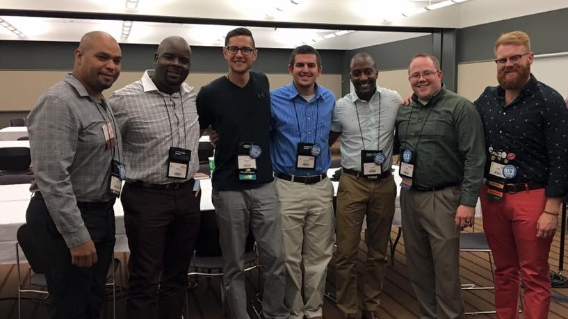 Rafael Rondon, MS, RDH, is shown here, far left, with a group of his peers.
