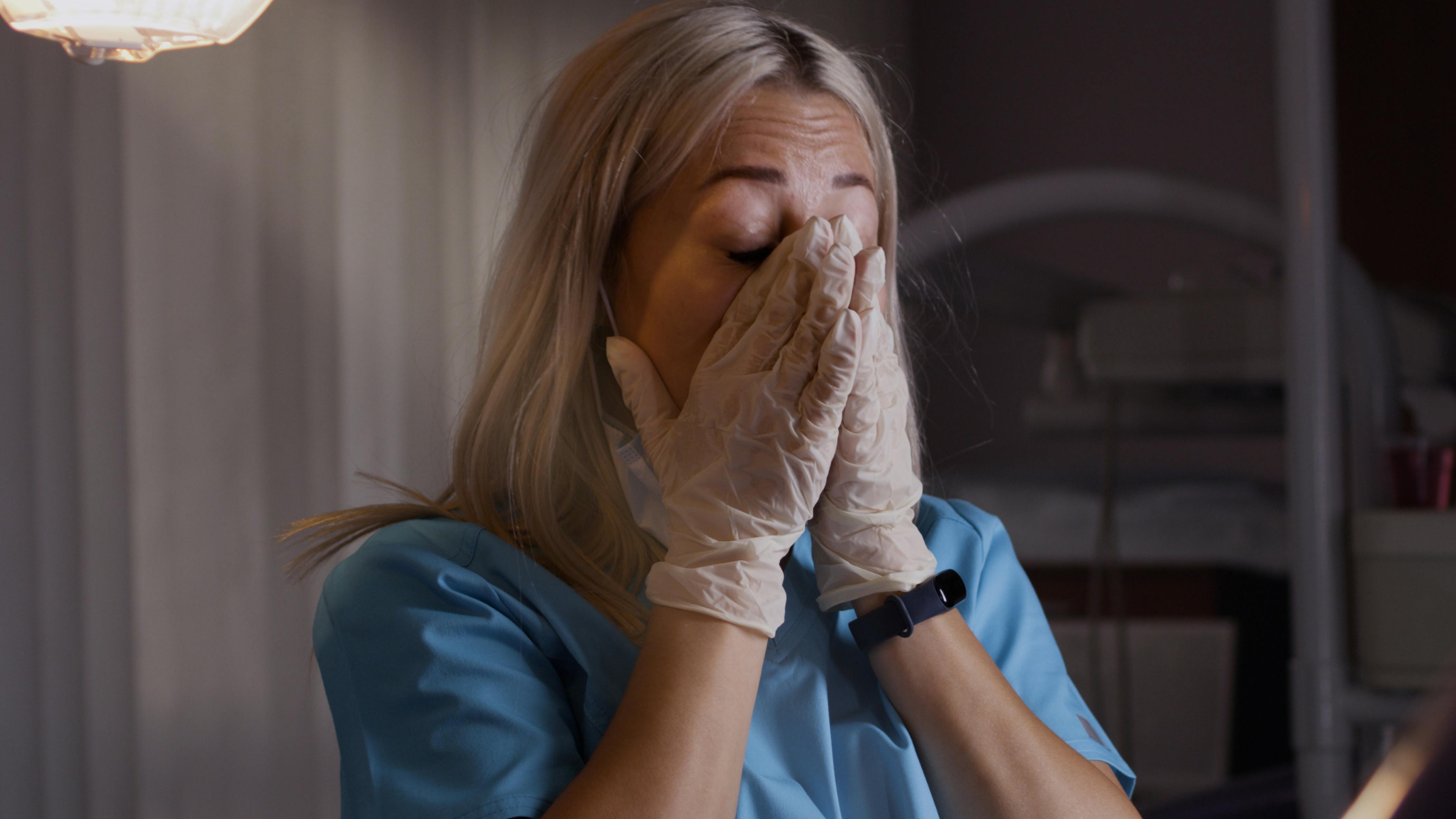 stressed dental hygienist