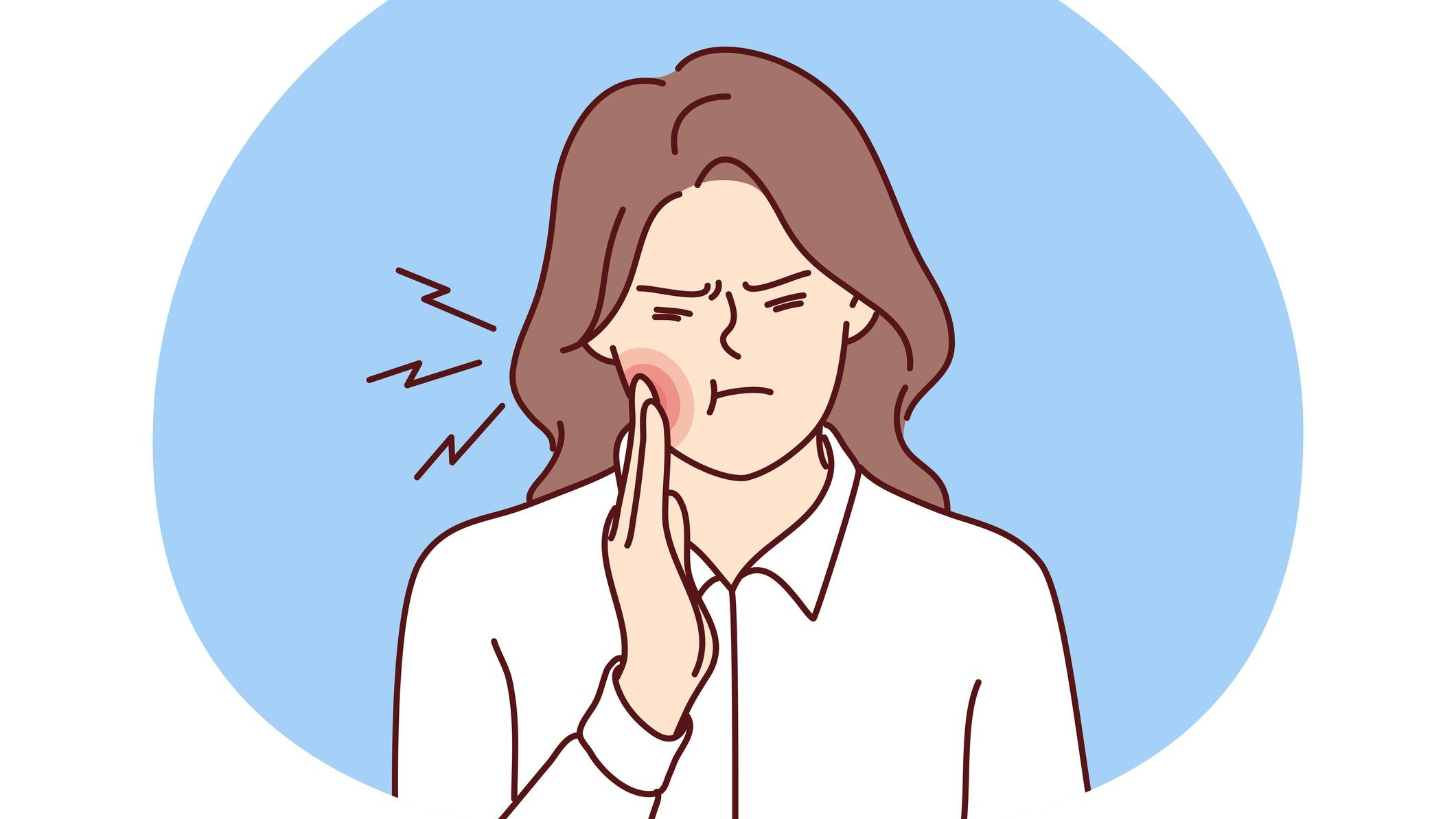 illustration-of-woman-holing-painful-mouth