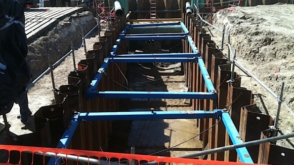 NTSrsquo trenchshoring equipment at a recent job