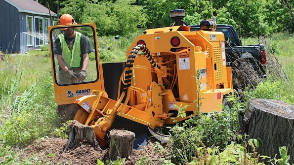 The Bandit Model 2700 towable stump grinder