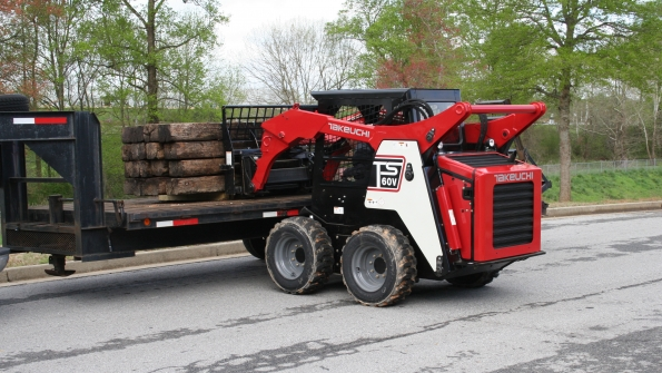 A Takeuchi skidsteer loader at work JPS Equipment Rental will be a Takeuchi dealer in Louisiana and Arkansas