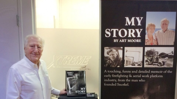 Snorkel founder Art Moore at the Snorkel booth