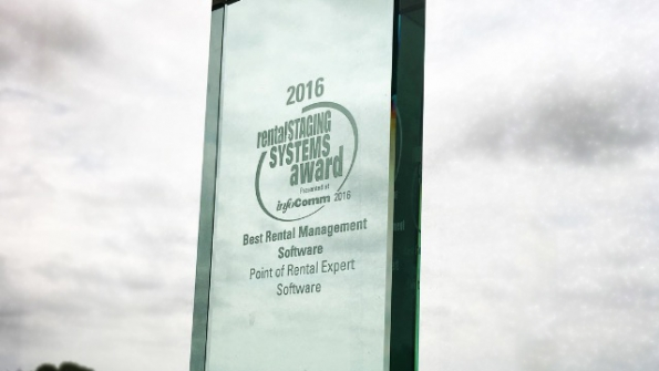 Point of Rental Software won the Best Rental Management Software award by Rental amp Staging Systems at InfoComm 2016 held in Las Vegas