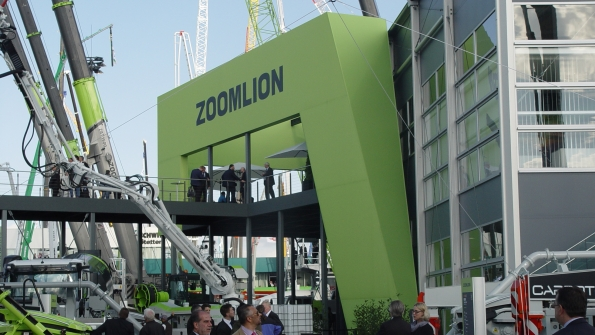 The Zoomlion stand at Bauma last month The Chinese manufacturer terminated efforts to acquire Westport Connbased Terex