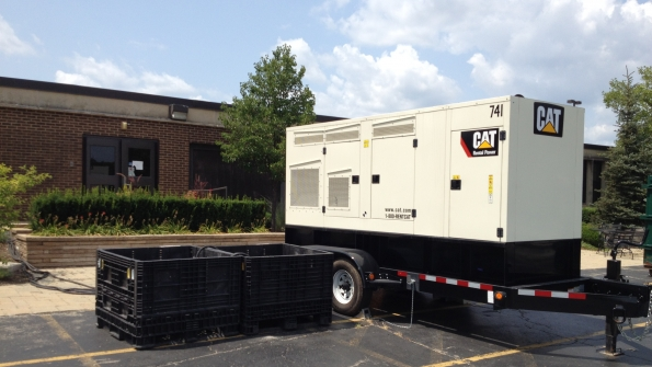 A Caterpillar generator at work