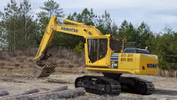A Komatsu log loader at work The company is creating a new forestry attachments division to grow that business A Komatsu log loader at work The company is creating a new forestry attachments division to grow that business