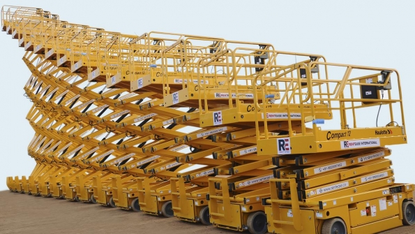 Haulotte Compact 12 scissorlifts sent to RentEase a new emerging aerial rental company