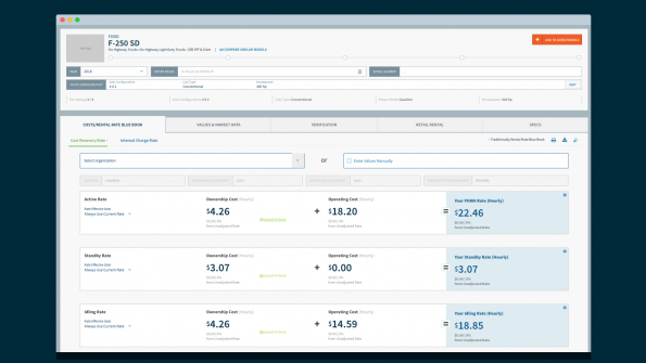 Rate data on light trucks is now available on EquipmentWatch39s Rental Rate Blue Book and Internal Charge Rate products