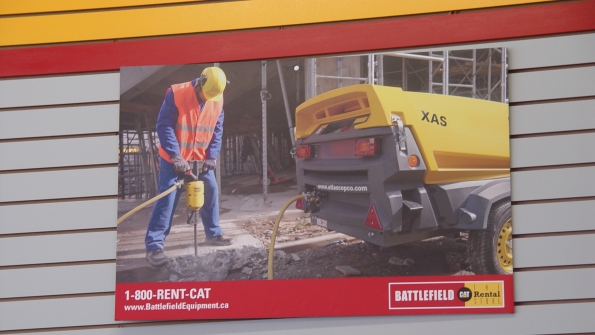 A poster on the wall at Battlefield Equipment Rental39s Brantford Ontario branch