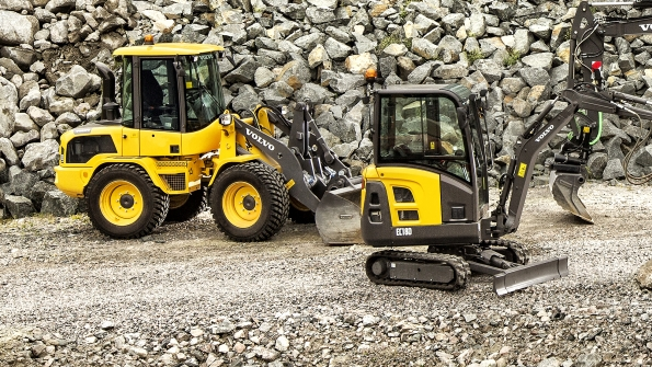 Volvo CE is preparing to go all electric with its compact wheel loaders and compact excavators