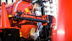 The Ditch Witch HX30 vacuum excavator on a jobsite The Ditch Witch HX30 vacuum excavator on a jobsite