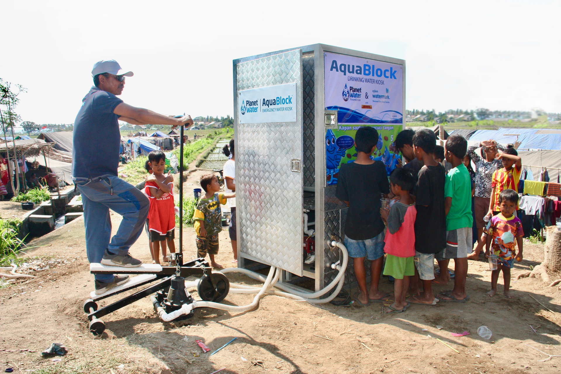 Xylem and Planet Water Partnership - AquaBlock at Lombok Earthquake Camp.jpg
