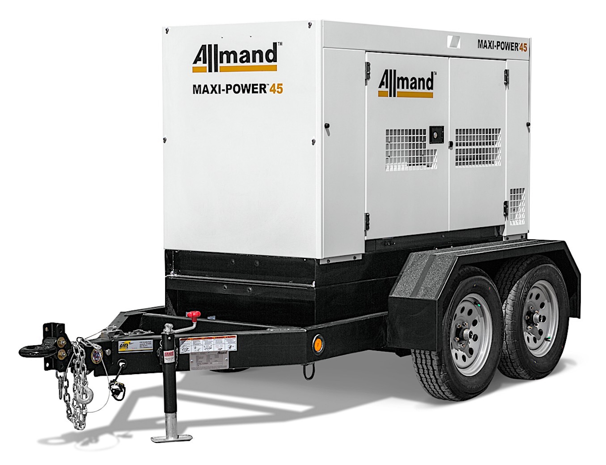 Allmand Bros. MaxiPower 45 mobile generator Rental Equipment Register