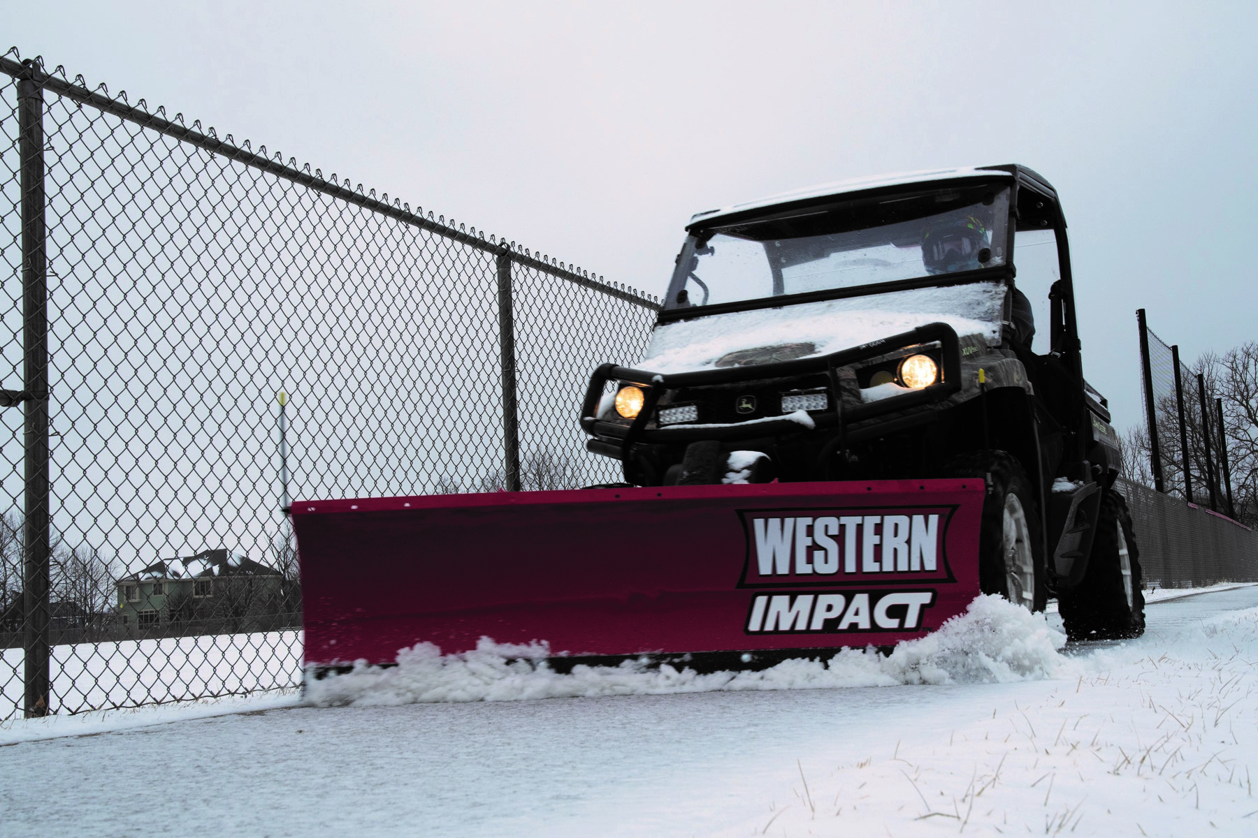 Pictured is the IMPACT mid-duty UTV plow for UTVS.