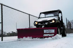 Pictured is the IMPACT mid-duty UTV plow for UTVS. Pictured is the IMPACT mid-duty UTV plow for UTVS.