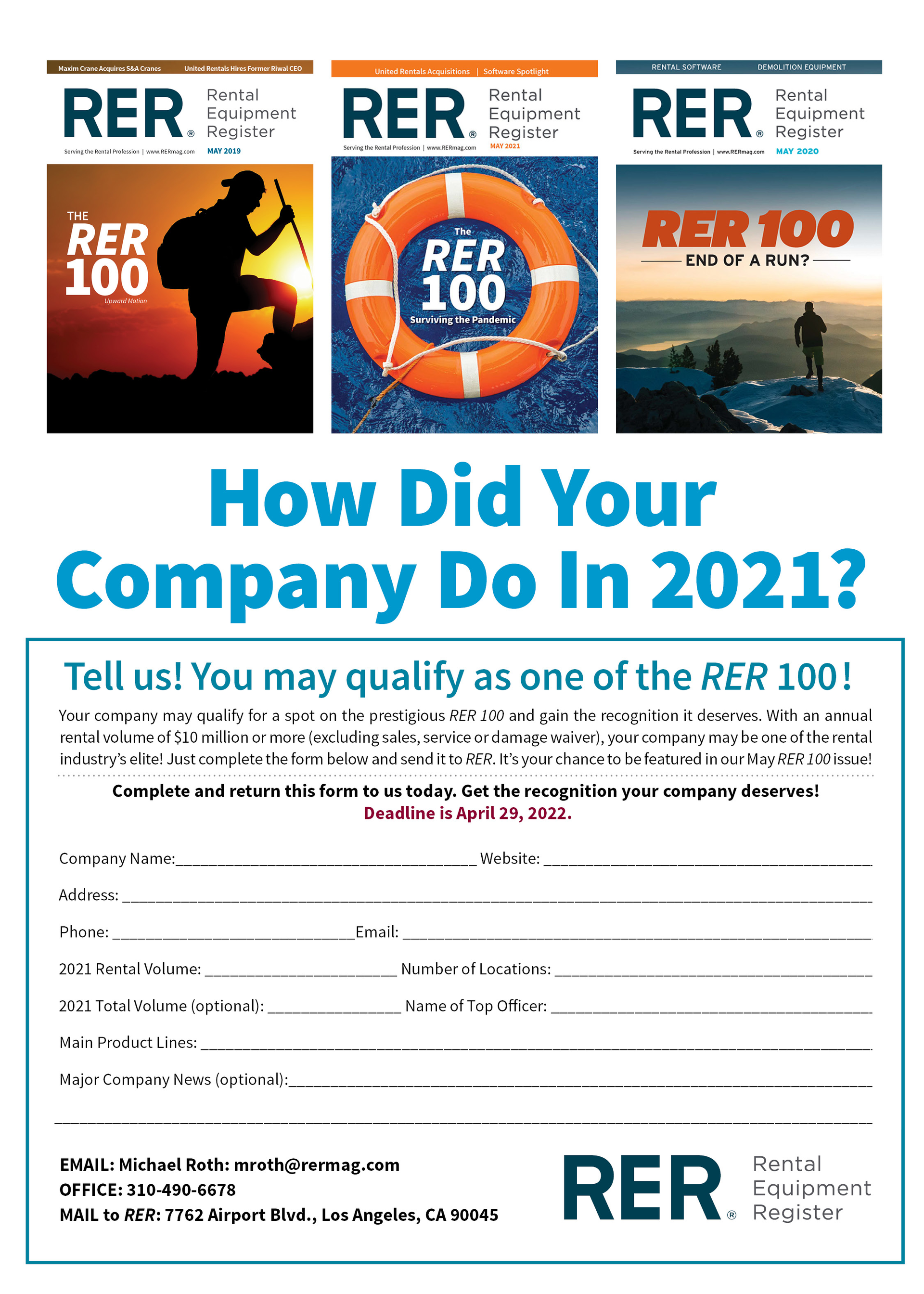 Rer100 2022 House Ad Full Page V2