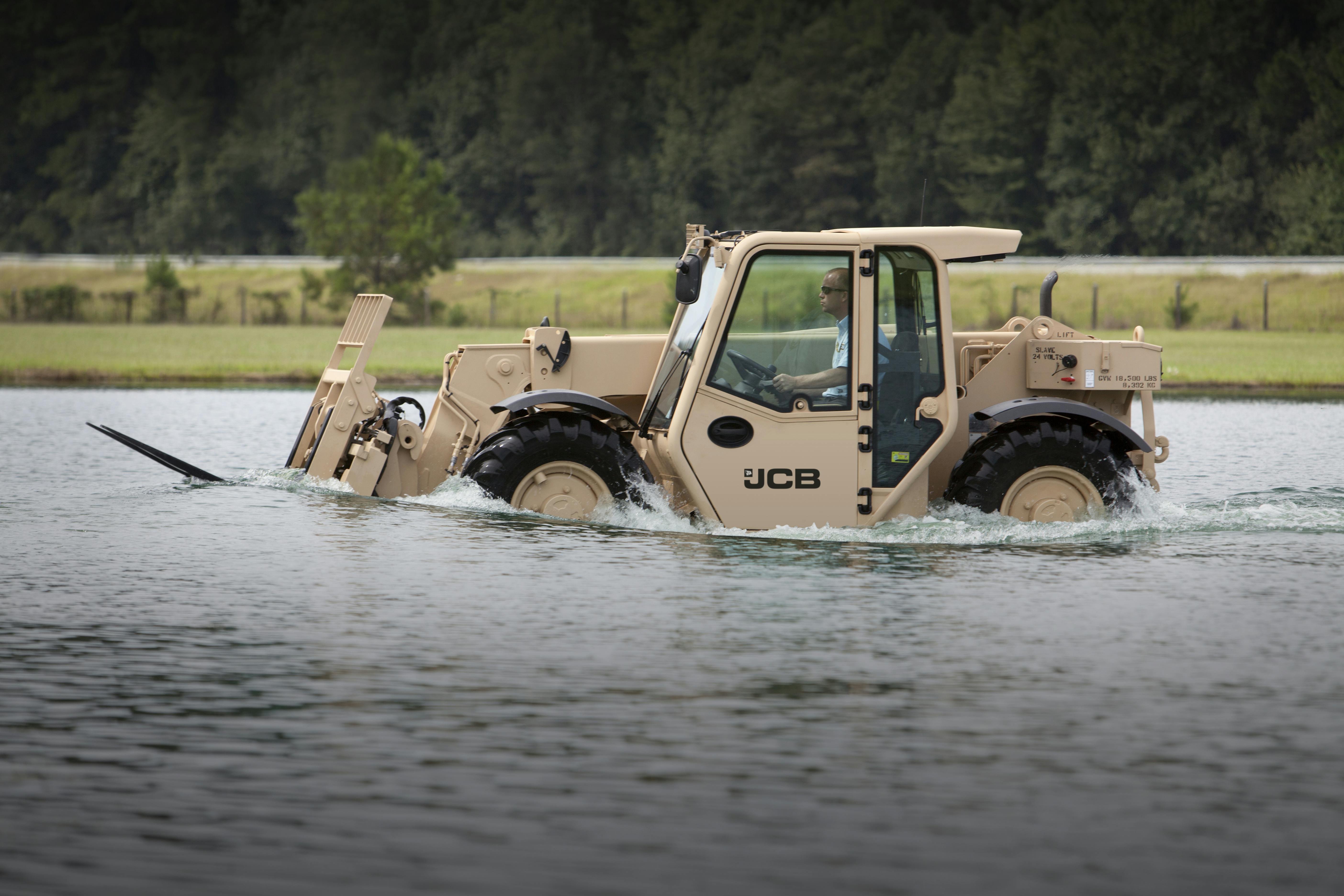 67591fbd1c4e221aefd3977b Jcbs 1000th Military Forklift In Water