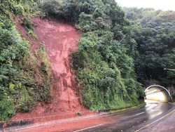 Pali Hdot Landslide Location One Is On The Kailua Bound Direction After The Second Tunnel The Bulk Of The Debris Has Been Removed Pali Hdot Landslide Location One Is On The Kailua Bound Direction After The Second Tunnel The Bulk Of The Debris Has Been Removed