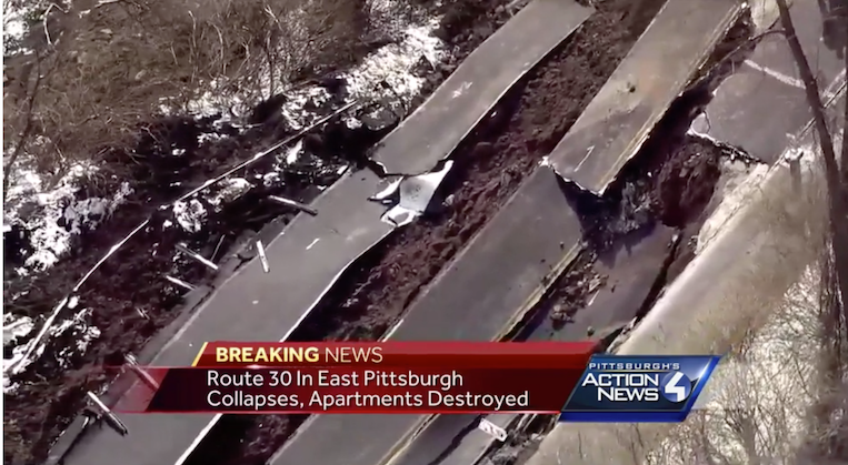 1654795108704 Rte 30 Collapses In Pittsburgh