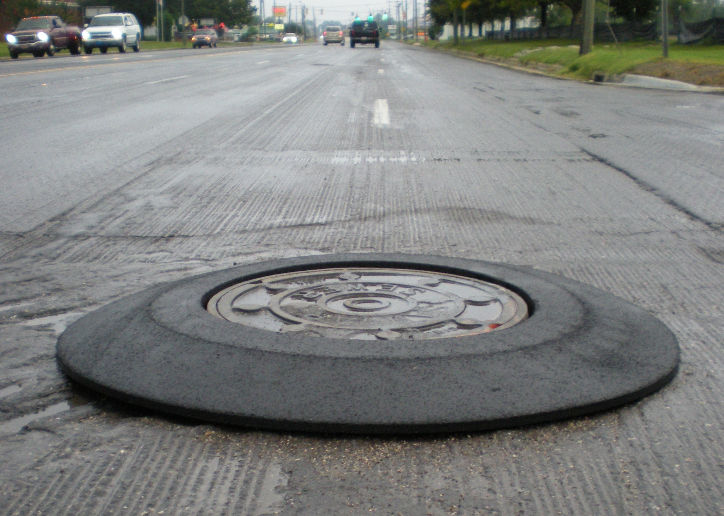 Manhole Safety Ramp in Street