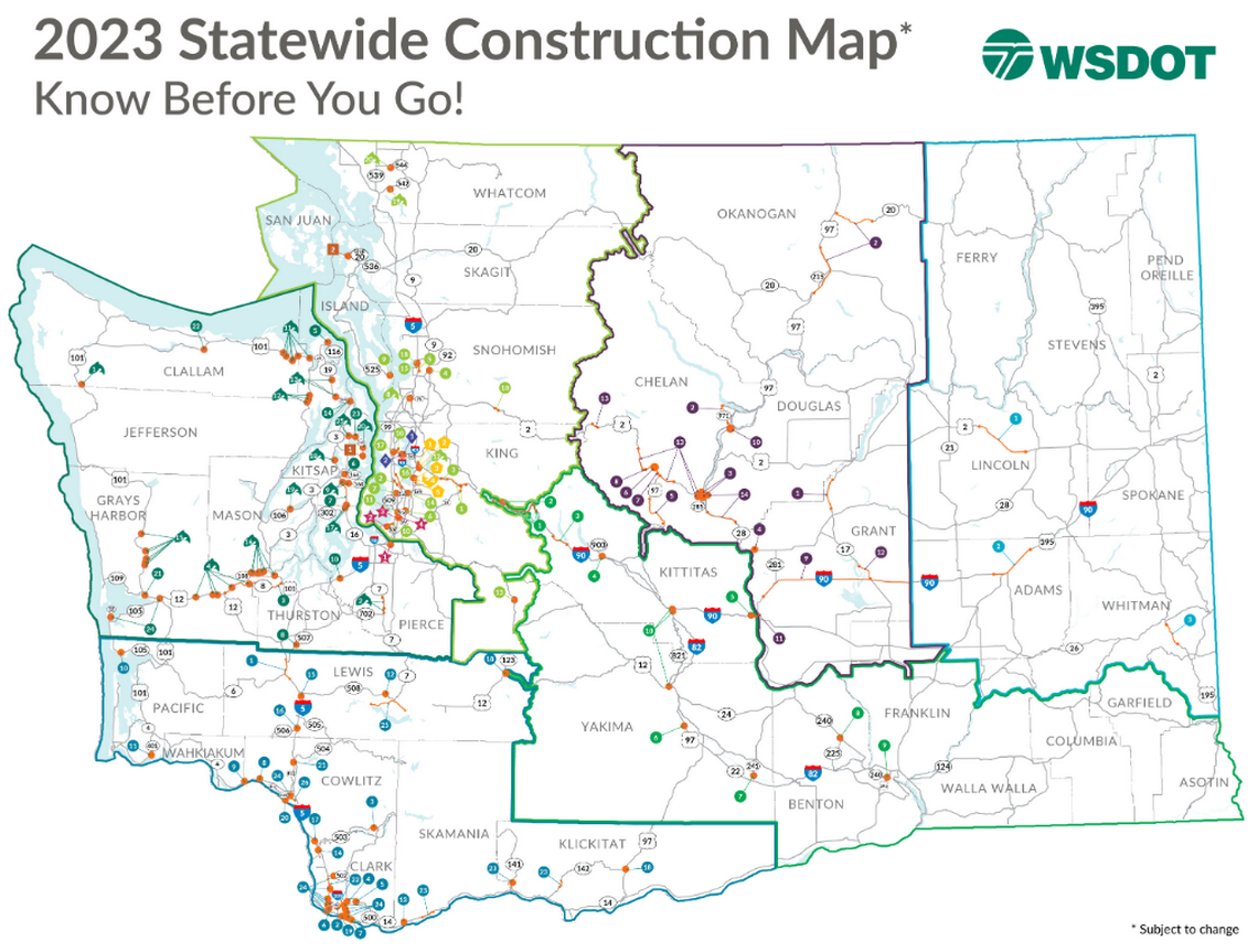Wsdot Summer 2023 Construction Map 64999a7defed2