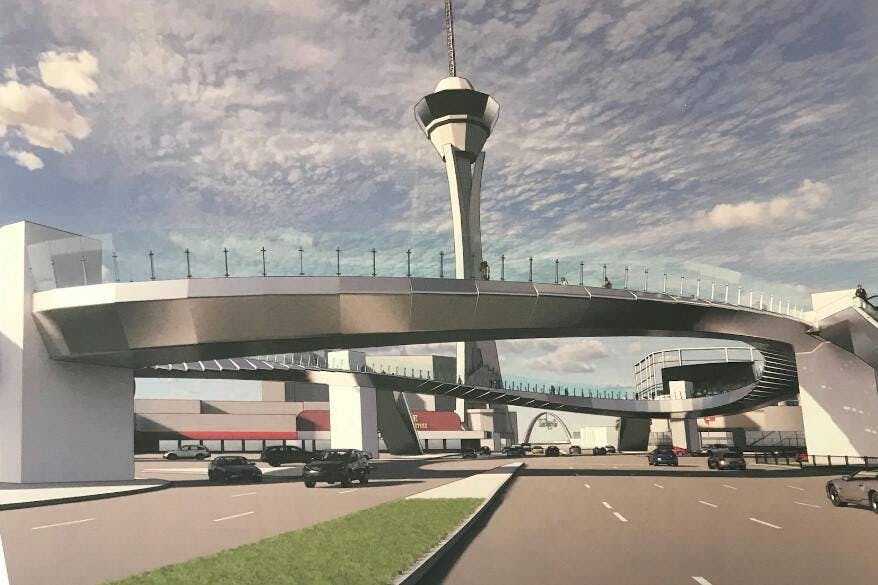 LV North Strip Pedestrian Bridge Rendering