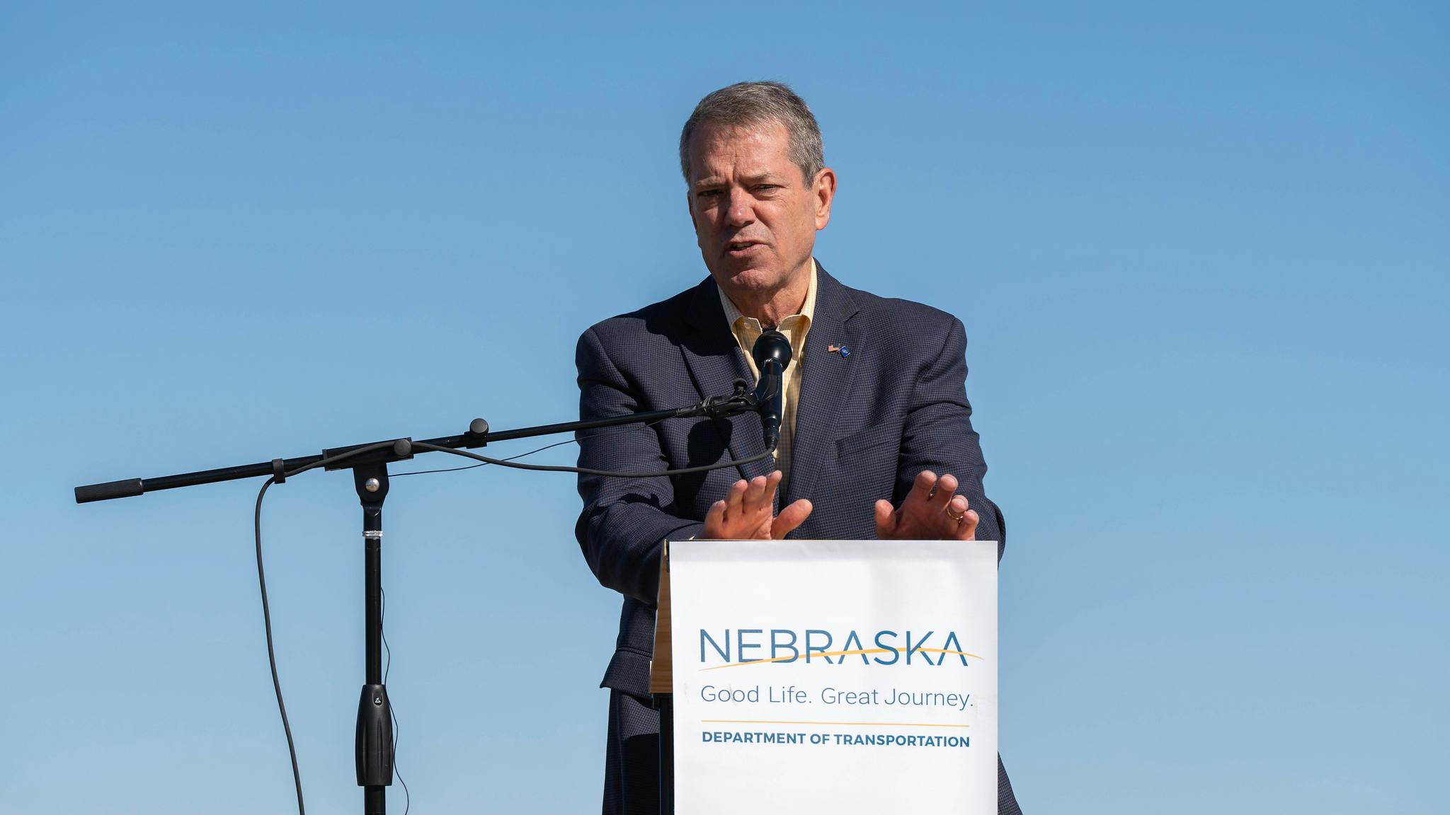 Nebraska Governor at Press Conference