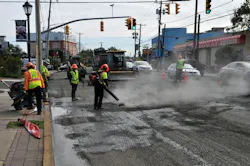 Crews repaving a mile-long stretch of Grand Avenue in Baldwin, NY. Crews repaving a mile-long stretch of Grand Avenue in Baldwin, NY.