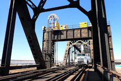 The east tower of the KCT Railway Highline Lift Bridge in Kansas City, Kansas. The east tower of the KCT Railway Highline Lift Bridge in Kansas City, Kansas.