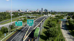 An aerial view of Interstate 70 passing through downtown Indianapolis. An aerial view of Interstate 70 passing through downtown Indianapolis.