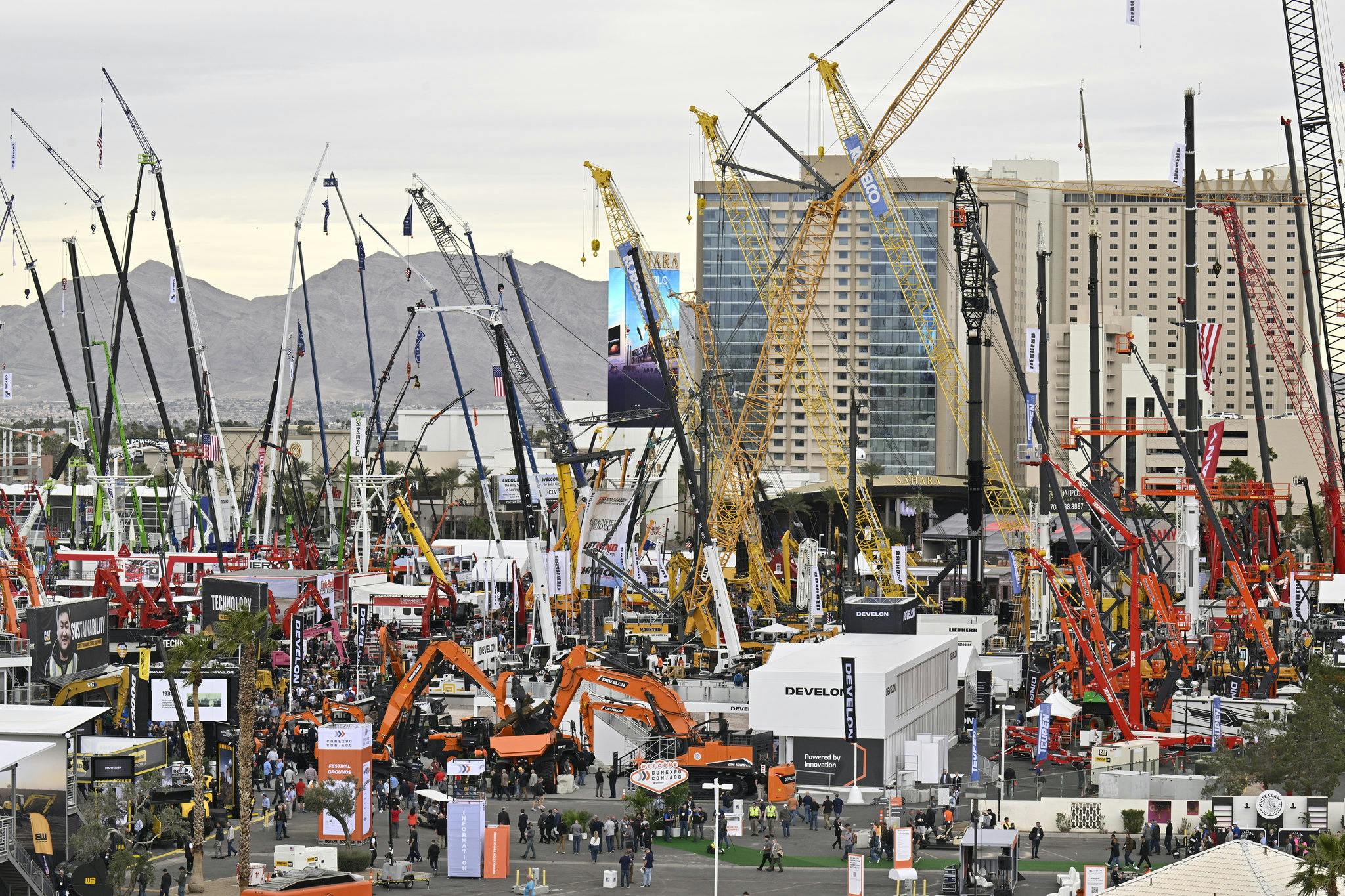 A view of the outside of the Las Vegas Convention Center during CONEXPO-CON/AGG 2023.