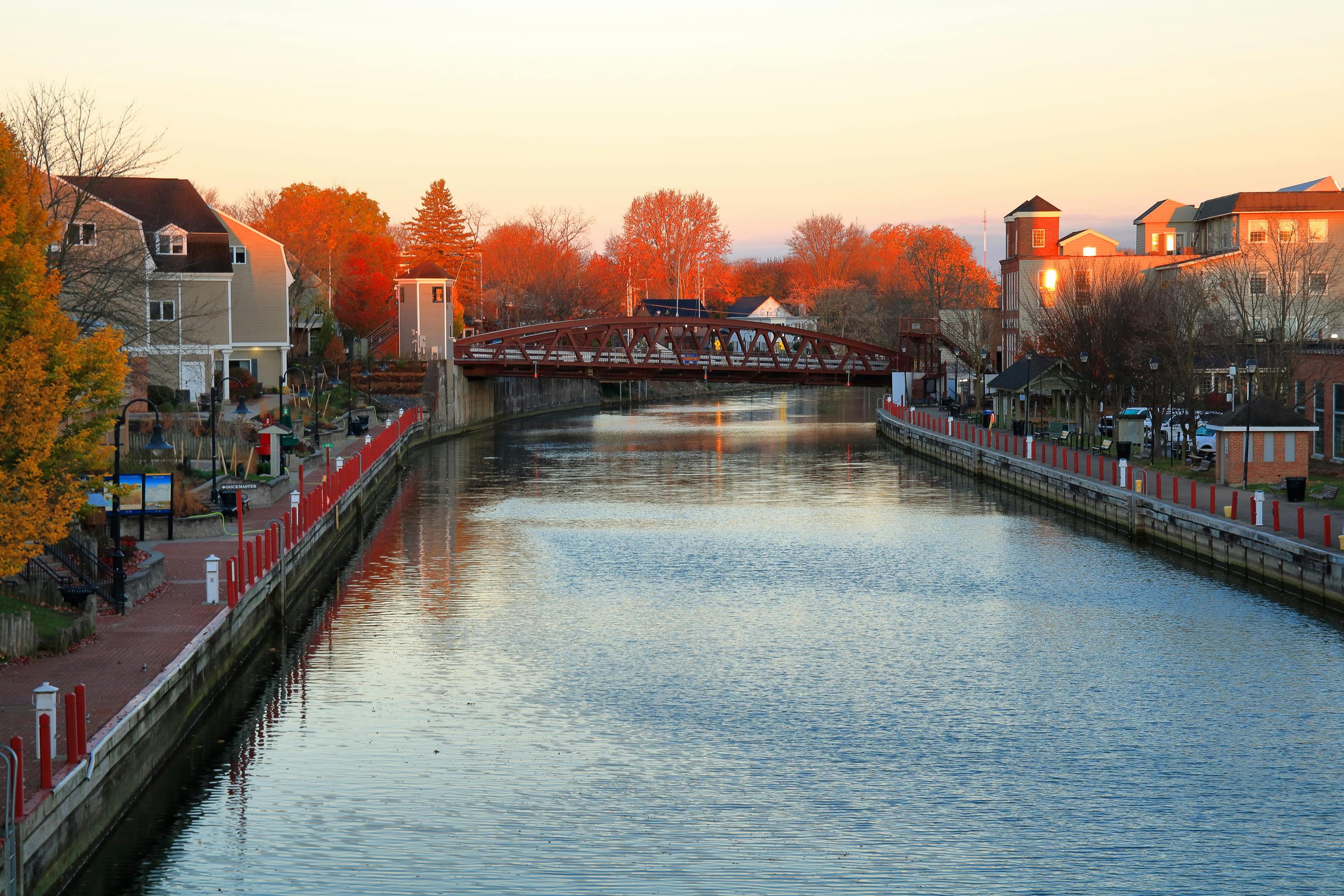 A view of Thomas Creek in Fairport, N.Y.