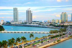 Aerial view of Miami cityscape Aerial view of Miami cityscape