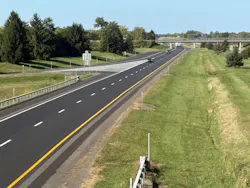 An aerial shot of the New York State Thruway in Oak Grove, N.Y. An aerial shot of the New York State Thruway in Oak Grove, N.Y.