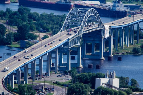 The Blatnik Bridge connecting Superior, Wis., to Duluth, Minn.