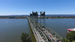 I-5 Bridge Between Portland Oregon and Vancouver Washington. I-5 Bridge Between Portland Oregon and Vancouver Washington.