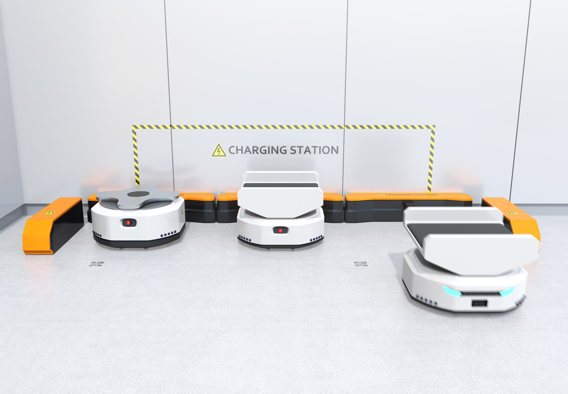 Abb Wireless Charging Warehouse Robots